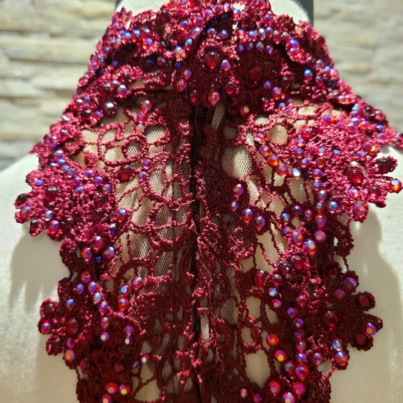 Alyce Paris Prom Wine Dress. - Picture 9 of 16